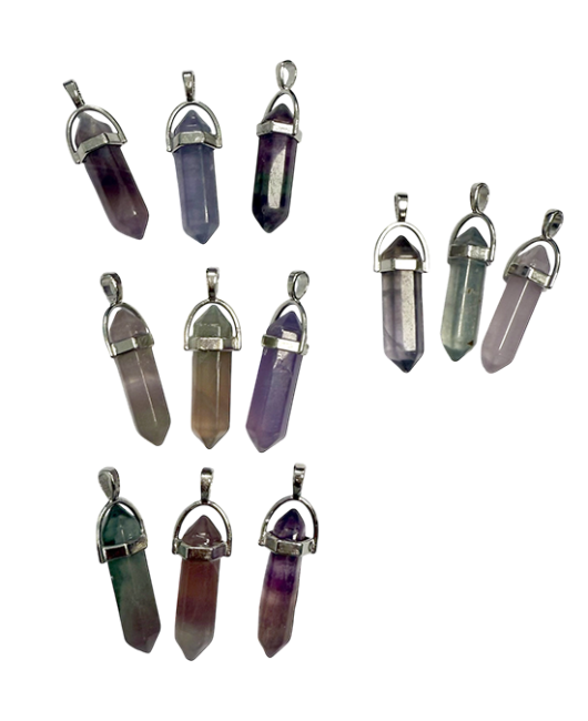 incense at Metal Pendant Fluorite Point A 42mm x3|gb