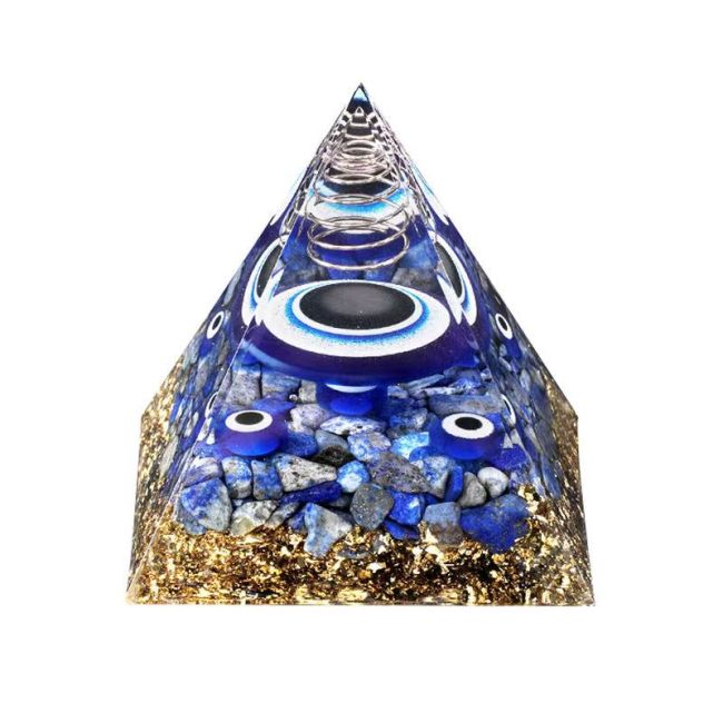 Orgonite Pyramid Evil Eye & Lapis Lazuli