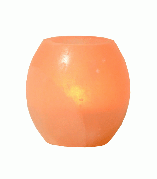 Round Natural Salt Crystal Candle Holder 1kg