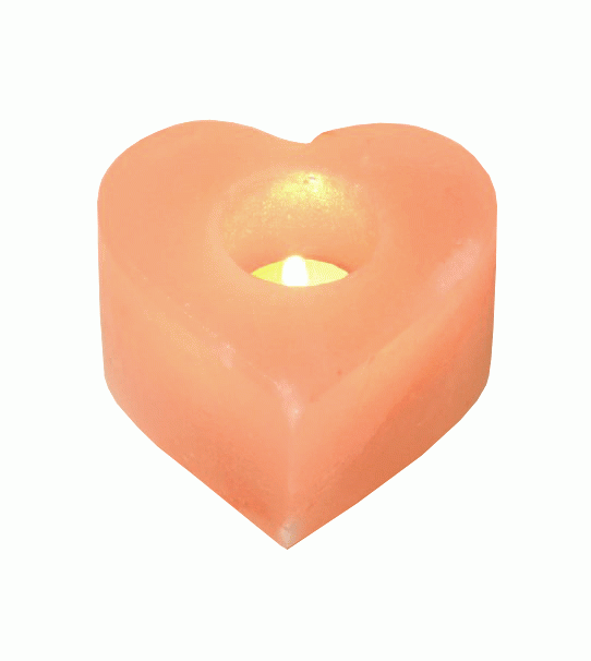 Natural Salt Crystal Heart Candle Holder 0.75Kg
