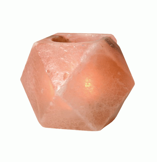 Diamond Natural Salt Crystal Candle Holder 600g