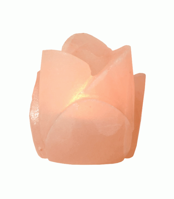 Pink Natural Salt Crystal Candle Holder 300g