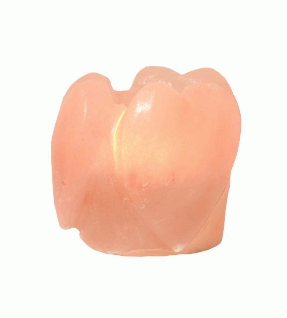 Natural Salt Crystal Candle Holder Three Hearts 700g