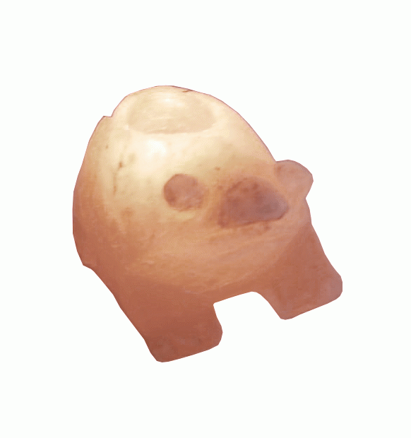 Natural Salt Crystal Frog Candle Holder 700g