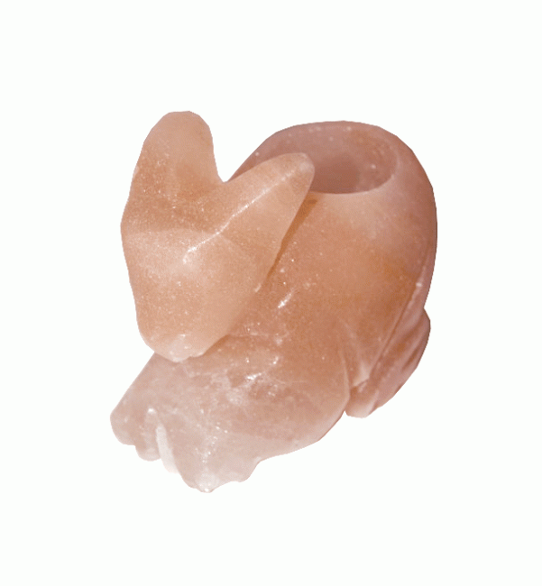 Natural Salt Crystal Rabbit Candle Holder 1kg