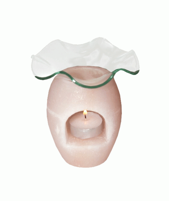 Round Natural Salt Crystal Incense Burner 1kg