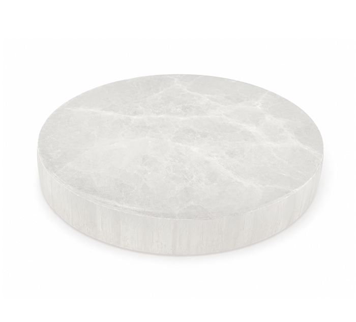 Round Selenite Plate 10cm