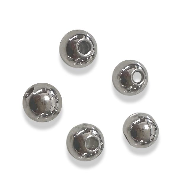 Silver Stainless Steel Ball Spacer Charm Beads 3mm x100