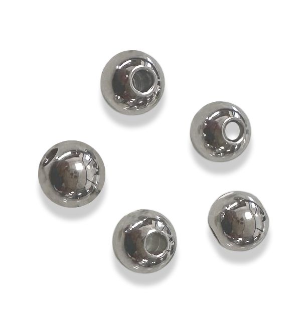 Silver Stainless Steel Ball Spacer Charm Beads 8mm x100
