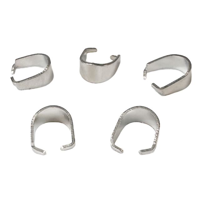 Silver Stainless Steel Clip Clasps 7mm x100