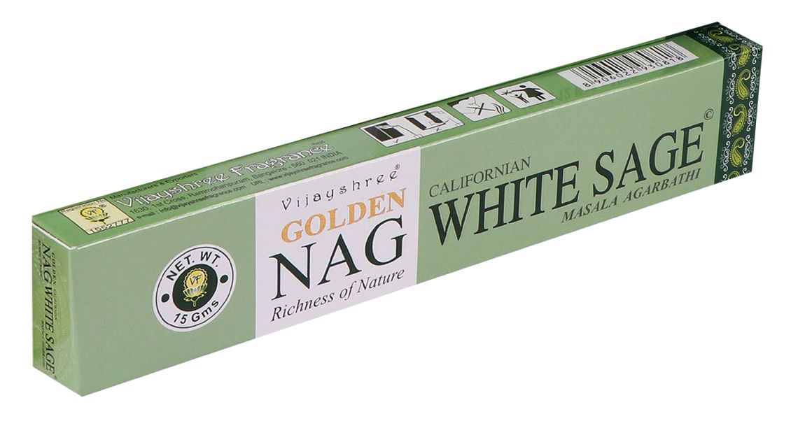 Vijayshree Golden Nag White Sage Incense 15g