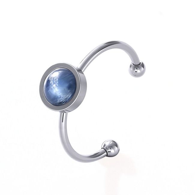 Blue Kyanite Ring – Silver Stainless Steel