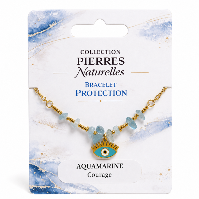 Aquamarine AA Protection Bracelet – Evil Eye