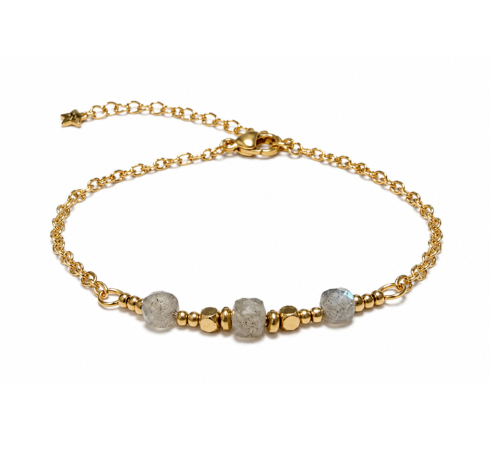 Labradorite A+ Lucky Bracelet – Faceted Square Beads