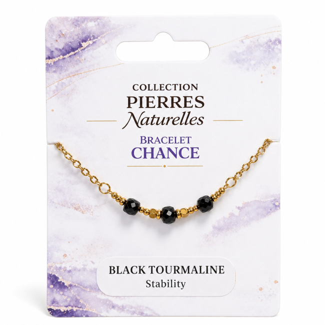 Black Tourmaline A Lucky Bracelet – Faceted Square Beads