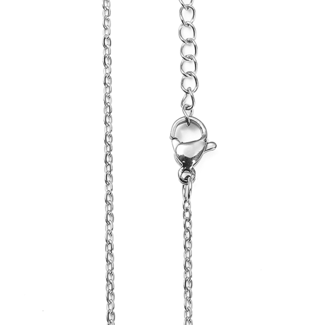 Stainless Steel Chain Necklace Adjustable Forçat Links 50cm x6