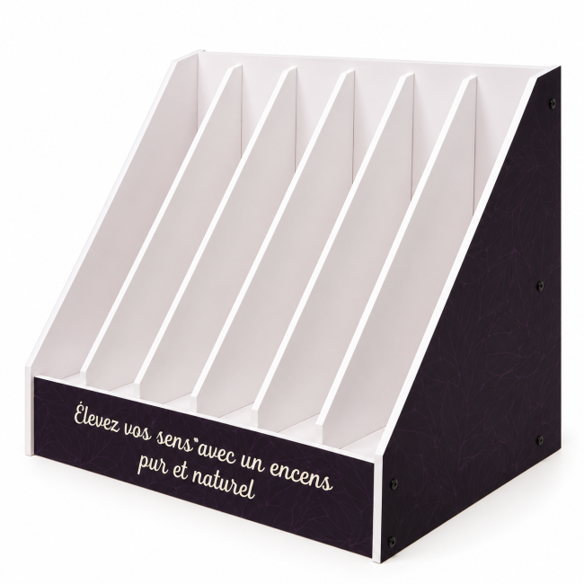 incense at Empty Incense Display Stand with 6 Compartments in PVC 33.7 cm