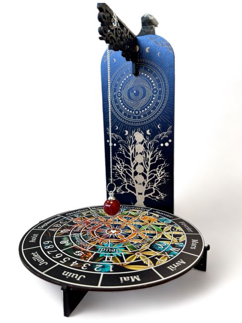 Wooden flower of life divination board 28cm