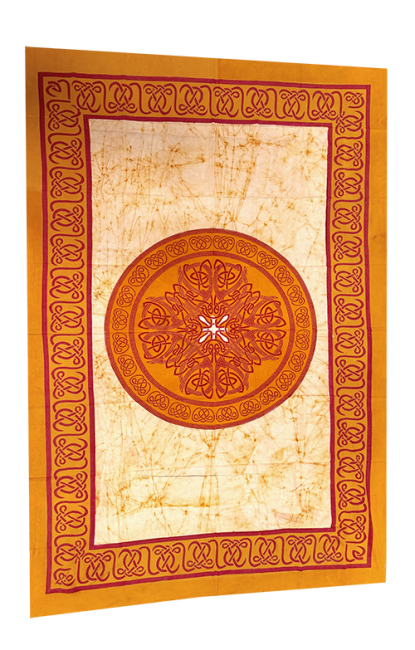 incense at Batik Mandala Wall Hanging
