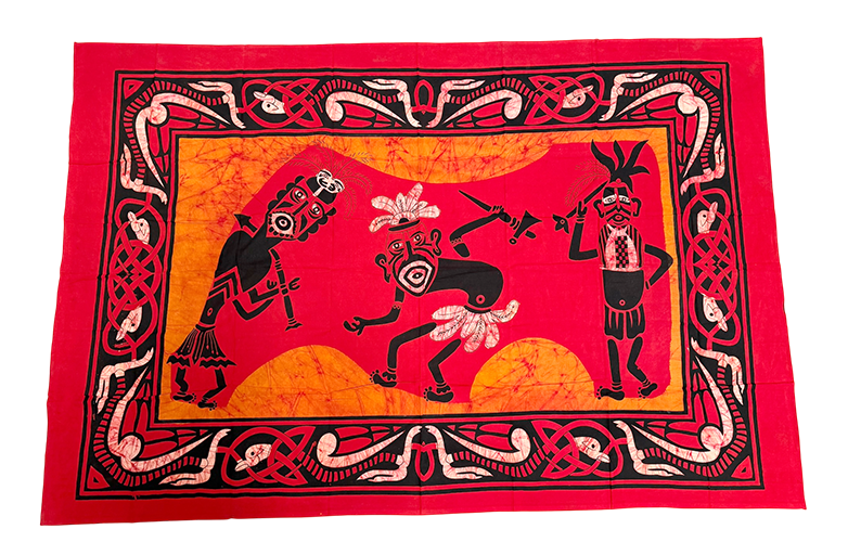 incense at African Wariors Batik Bedsheet|gb