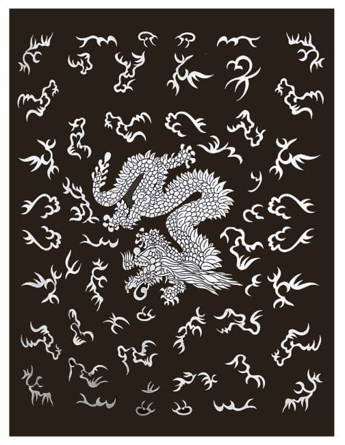 Black dragon wall hanging