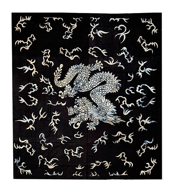 incense at Black dragon wall hanging