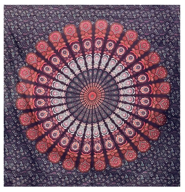 Purple mandala wall hanging Mauve Red Pink