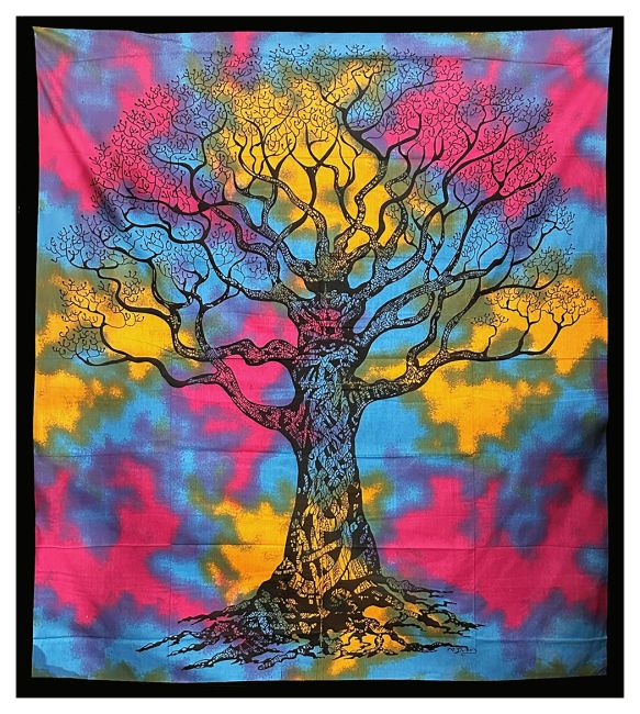 Tree of Life Tapestry Mauve Pink Ocher