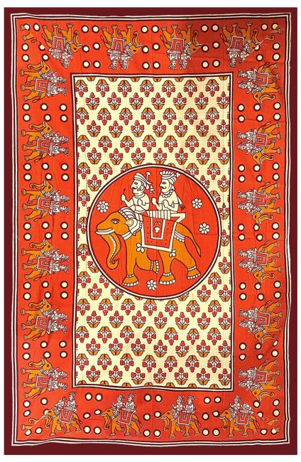 Elephant dola Mustard Tapestry