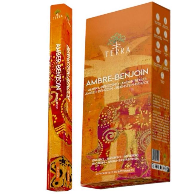 Terra incense Amber benzoin hexa without charcoal 30grs