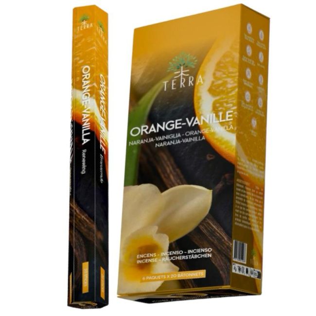 Terra orange vanilla hexa incense without charcoal 30grs