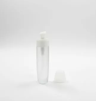 Frosted glass bottle with pump, 100ml