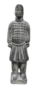 Black Terracotta Knight Statue 22cm