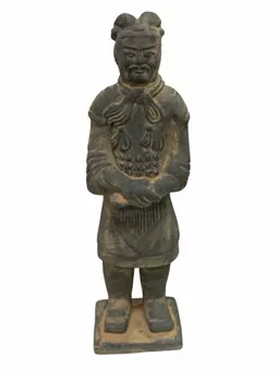 Black Terracotta General Statue 21cm