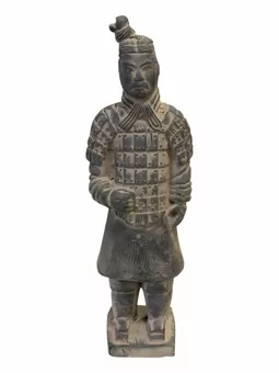 Black Terracotta Warrior Statue 22cm