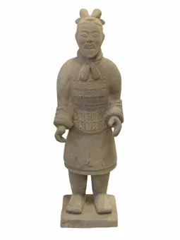 Black Terracotta General Statue 22cm