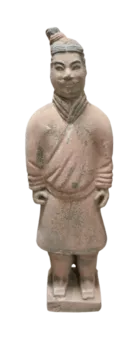 Antique Terracotta Warrior Colorful Statue 22cm