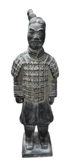 Black Terracotta Warrior Statue 25cm