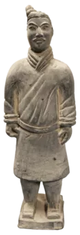 Black Terracotta Warrior Statue 25cm