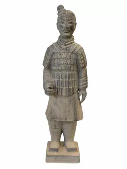Black Terracotta Warrior Statue 35cm