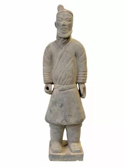 Black Warrior Statue in Terracotta, 35cm