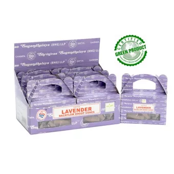 Satya Lavender Backflow Incense Cones 24 cones