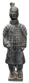 Black Terracotta Warrior Statue 50cm