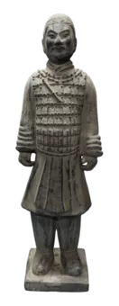 Black Terracotta Knight Statue 50cm