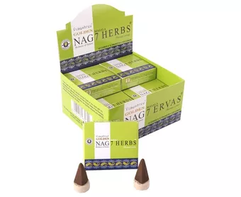 Incense Vijayshree Golden Nag 7 Herbs Cones