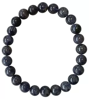 Bracelet Cordierite Lolite AA beads 8mm