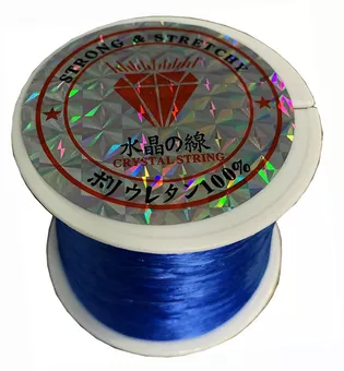 Flat Blue elastic wire 50m