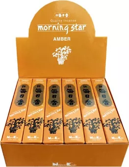 Japanese Incense Morning Star Amber 50 Sticks