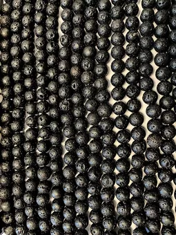 Lava Stone Round Beads Strand A 8mm