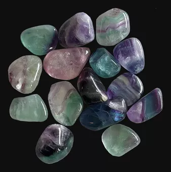 Multicolor Fluorite AA Tumbled Stones 2-3cm 250g